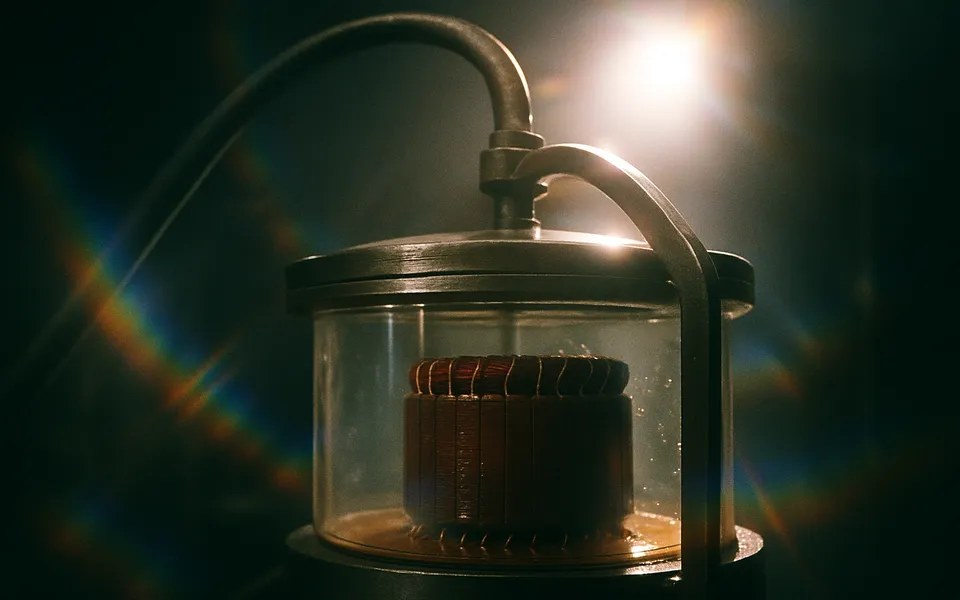 Vacuum pressure impregnation process in progress